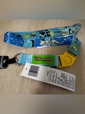 Disney Parks Tinker Bell Lanyard - Blue, Yellow & Green